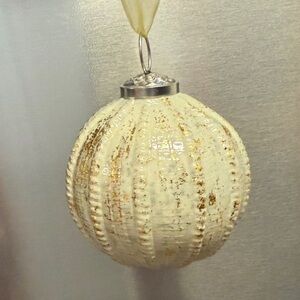 Elegant Cream and Gold Holiday Ornament